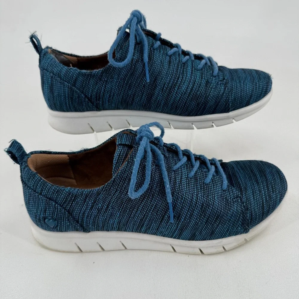 Nurse Mates Pillowtop Sarina WOMENS Blue Lace Up Athletic Shoes Sneakers 9.5